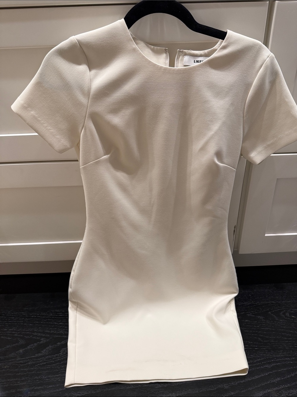 Likely Ivory Short Sleeve Sheath Dress